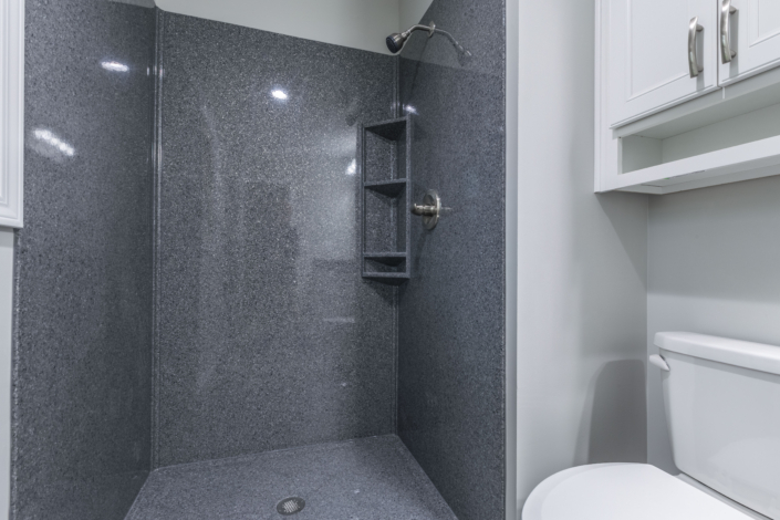 Onyx shower space at Aker remodel