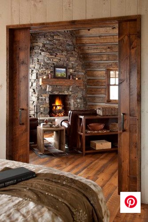 Cabine Pocket Doors Expose Living Room