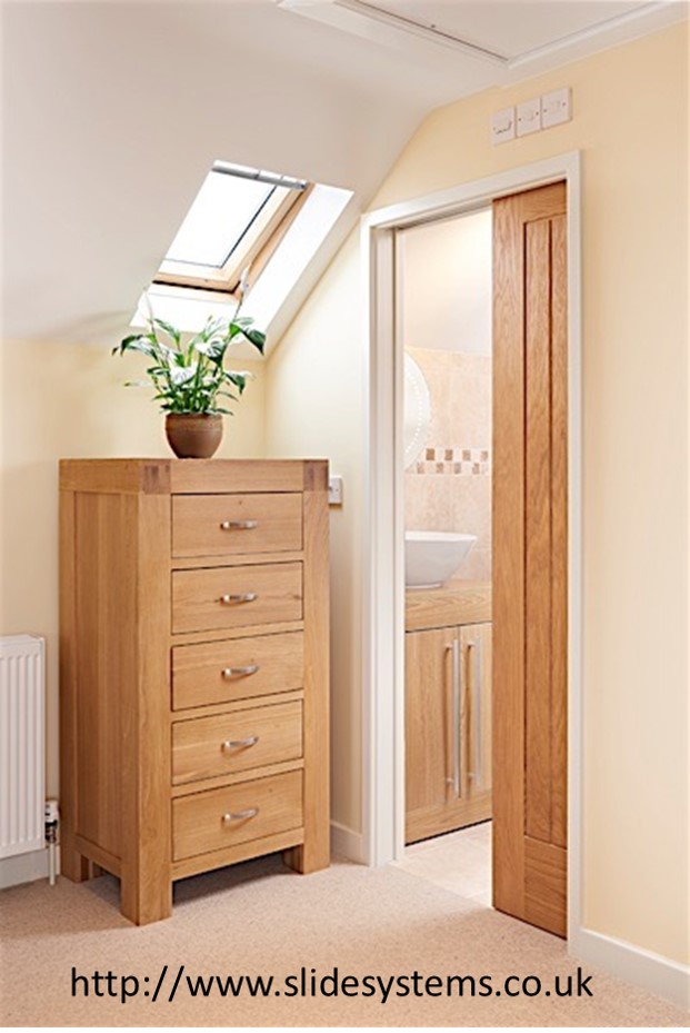 Loft pocket door to bathroom