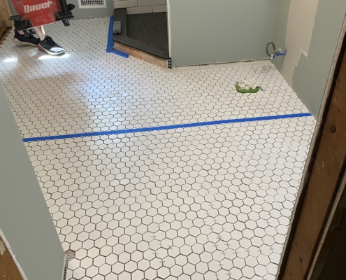 tavernaro hexagon tile on floor 2