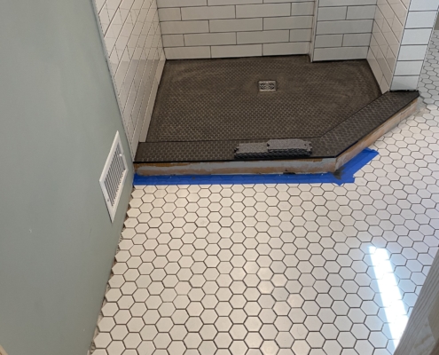 tavernaro hexagon tile on floor