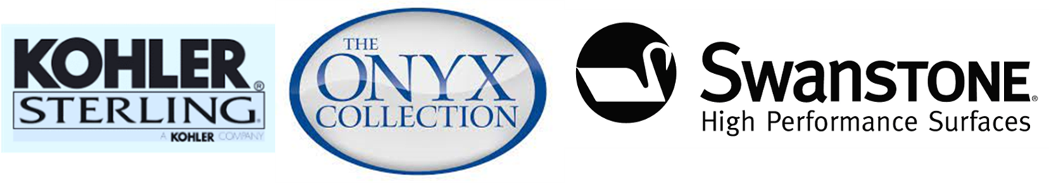 Kohler onyx and swanstone logos